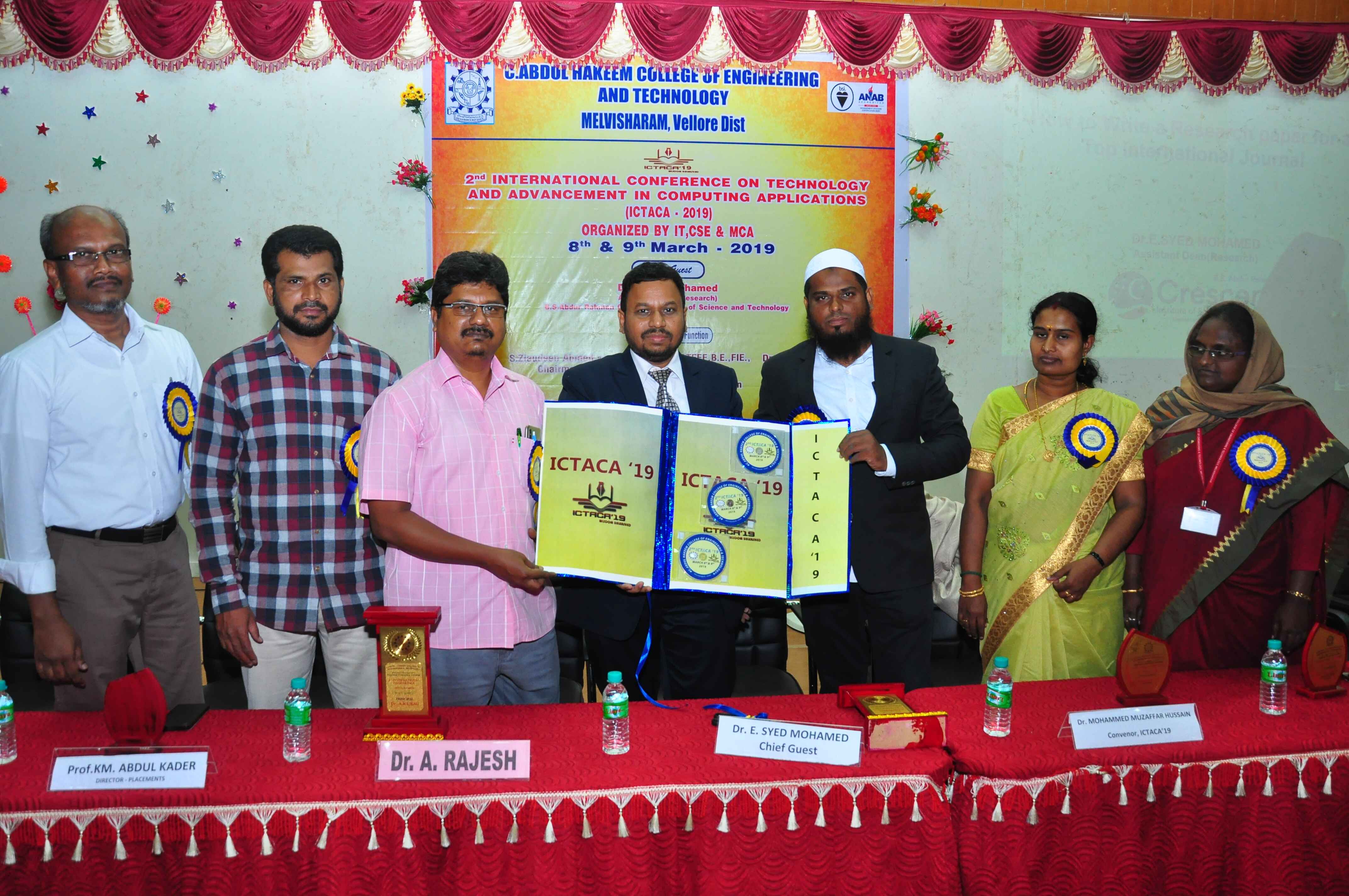 Exchange of Event Momentos of ICTATA 2019